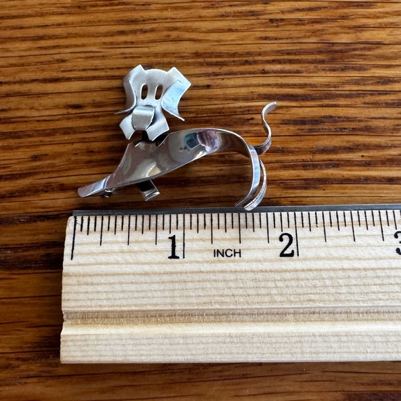 Vintage Beau Sterling Dog Pin Brooch - Picture 7 of 9
